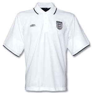 Umbro 01-02 England Tipped Pique - white