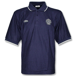 Umbro 01-02 Man Utd Tipped Pique - Navy