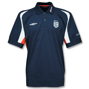 Umbro 02-03 England Team Polo Shirt - Navy (Boys)
