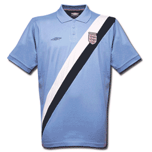 Umbro 03-04 England D-Stripe Polo shirt - sky