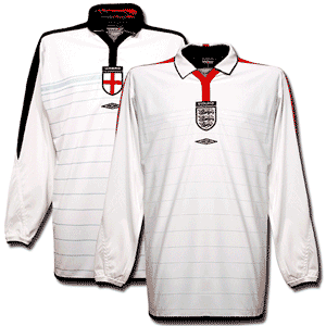 Umbro 03-04 England Home L/S shirt - boys