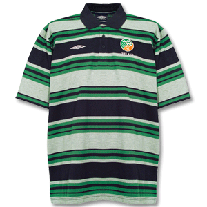 Umbro 03-04 Ireland stripe polo-Nvy/grey/green