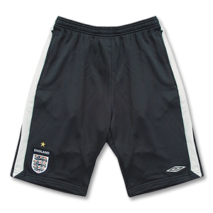 Umbro 07-08 England Long Knitted Shorts - Boys - Dark Grey/Light Grey