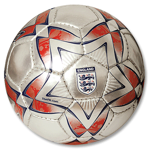 Umbro 07-08 England Metallic Mini Ball - Silver/Navy