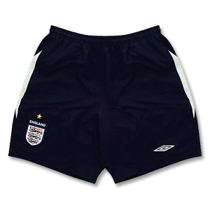 Umbro 07-08 England Training Shorts - Dark Navy/Light Grey