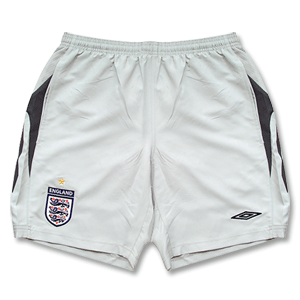 Umbro 07-08 England Training Shorts - Light Grey/Dark Grey