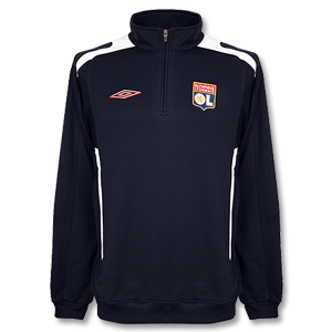 Umbro 07-08 Olympic Lyon 1/2 Zip Sweat Top - Navy/White