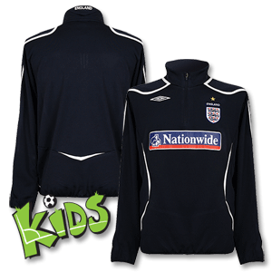 Umbro 08-09 England 1/2 Zip Training Top - Navy/White - Boys