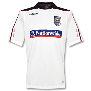 Umbro 08-09 England Bench Poly Tee - Navy/Red