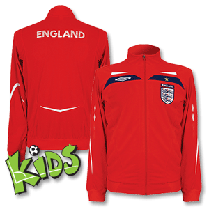 Umbro 08-09 England Full Zip Anthem Jacket - Red - Boys