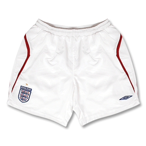 Umbro 08-09 England Training Shorts - White/Deep Red