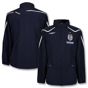 Umbro 08-09 England Training Shower Jacket - Navy/White - Boys