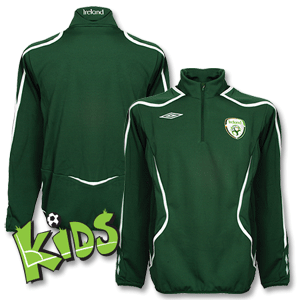 Umbro 08-09 Ireland 1/2 Zip Fleece Top - Green/White - Boys