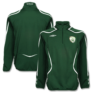 Umbro 08-09 Ireland 1/2 Zip Fleece Top - Green/White