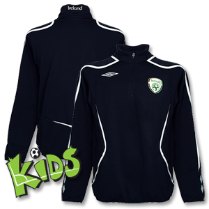 Umbro 08-09 Ireland 1/2 Zip Fleece Top - Navy/White - Boys