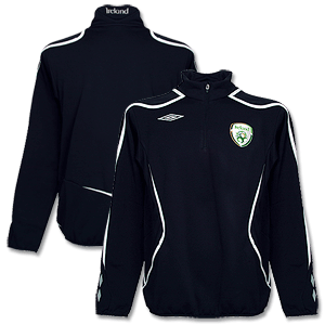 Umbro 08-09 Ireland 1/2 Zip Fleece Top - Navy/White