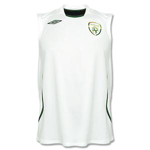08-09 Ireland Sleeveless Training Shirt - White/Green