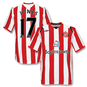 Umbro 08-09 Sunderland Home Shirt   Jones 17