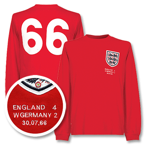 Umbro 1966 England World Cup Winners L/S Jersey - Red
