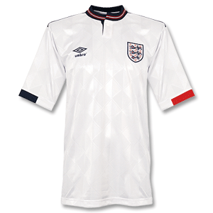 1988 England Home Retro Shirt - White/Dark Navy