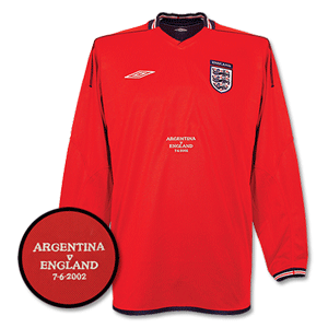 Umbro 2002 England A L/S v Arg emb.