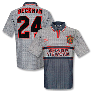 95-96 Man Utd Away Shirt + Beckham No.24