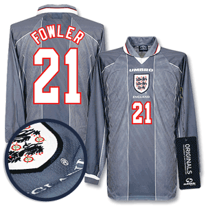 96-97 England Away L/S Shirt - Players + Fowler 21