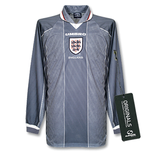 Umbro 96-97 England Away L/S shirt - Players