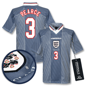 96-97 England Away shirt + Pearce 3