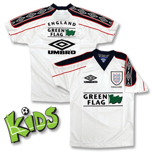 Umbro 98-99 England T/L Poly Tee - boys - white