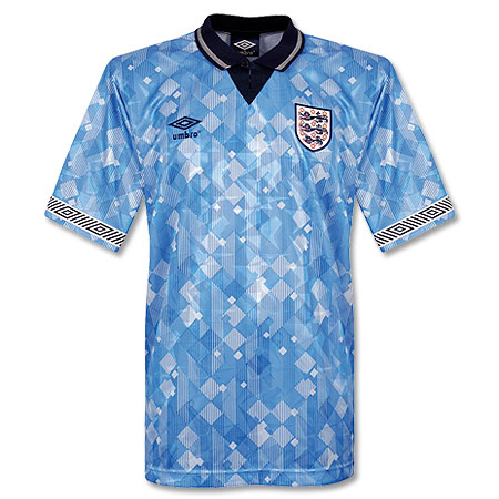 England 1990 - 1993 Away Blue Shirt Retro