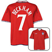Umbro England Away Shirt 2002/04 with Beckham 7 printing.