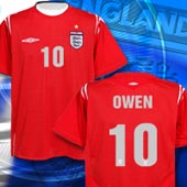 Umbro England Away Shirt - 2004/06 with Owen 10 printing.