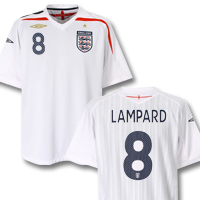 England Home Shirt 2007/09 with Lampard 8