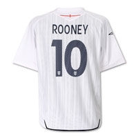 England Home Shirt 2007/09 with Rooney 10