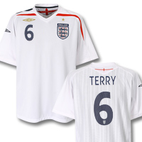 Umbro England Home Shirt 2007/09 with Terry 6 printing.