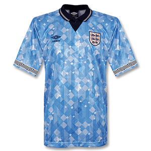 Umbro England Shirt 3rd 1990 - Sky/Navy