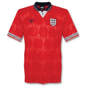 Umbro England Shirt Away 1990 - Red/Navy