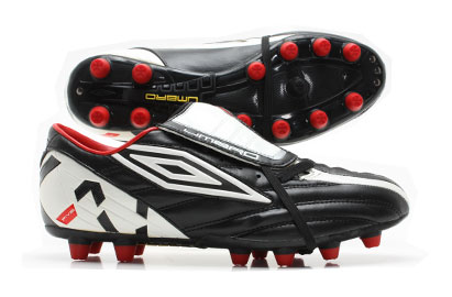 Umbro XAI V League FG Football Boots Blk/White/Red