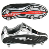 Umbro Junior Element football Boot KTK SG - Black/Platinum/Red.