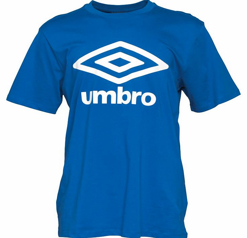 Umbro Mens Foundation Large Logo T-Shirt Royal