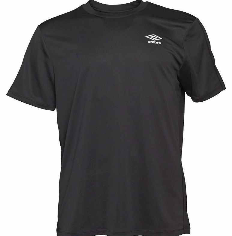 Umbro Mens Training Poly T-Shirt Black
