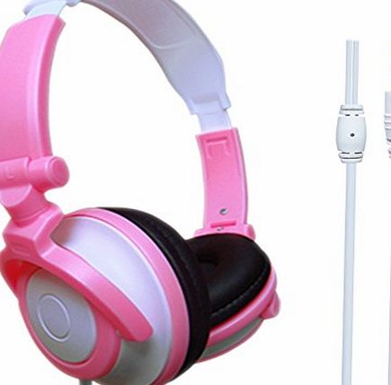 Uming Colorful Design Stereo Earmuff Headphone for Kids Well Protect the Kids Ears Child Children (Pink)