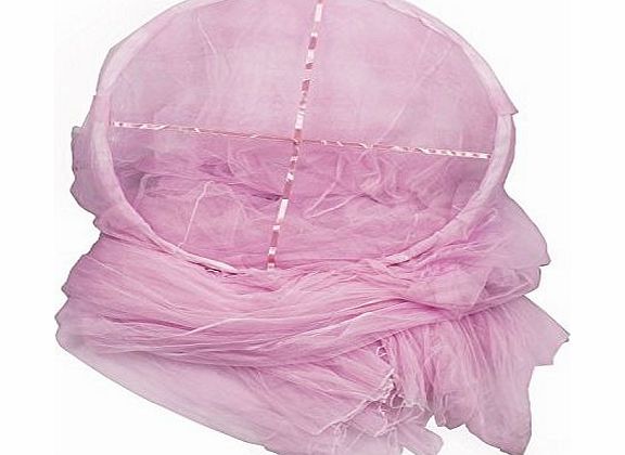 Umiwe TM) Instant Installtion Double Layer Elegant Round Lace Curtain Dome Bed Canopy Netting Princess Mosquito Net,PinkWith Umiwe Accessory