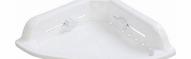 Umiwe TM) Strong Sucker Tripod Triangle Bathroom Corner Shelving Shelf Storage Racks for Bathroom Toilet-White With Umiwe Accessory Peeler