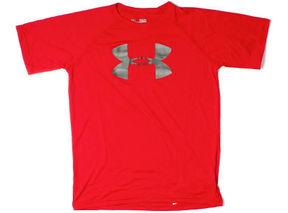 Under Armour Big Logo Kids Technical T-Shirt Red