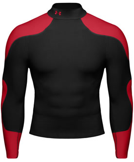 Under Armour Golf Coldgear Blitz Mock Black/Red