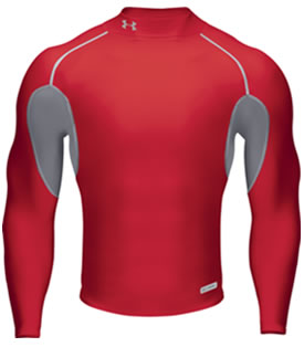 Under Armour Golf Coldgear Metal Mock Red/Metal