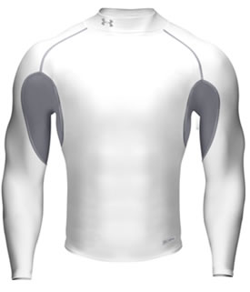 Under Armour Golf Coldgear Metal Mock White/Metal