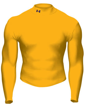 under armour Golf Coldgear Mock Gold